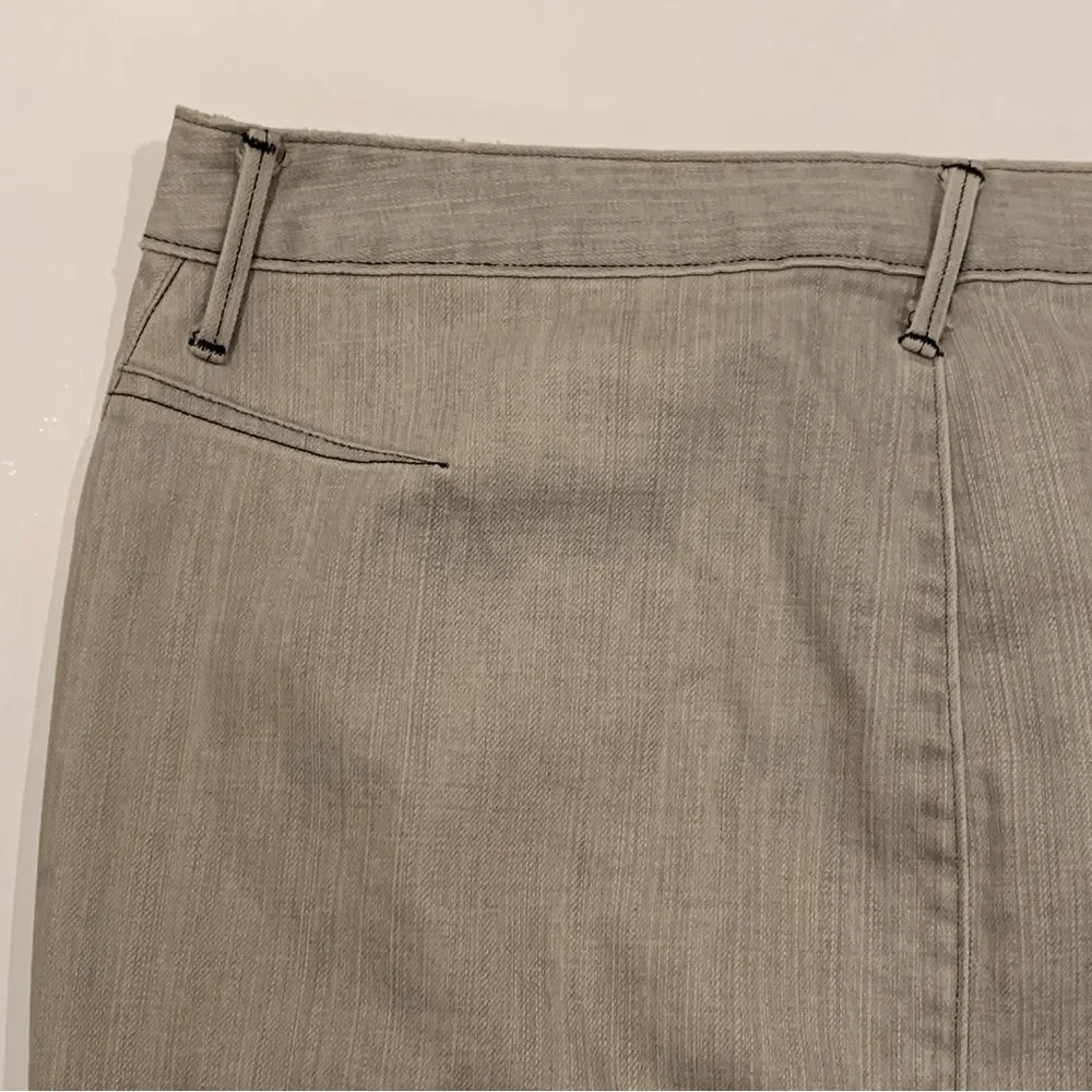 Earnest Sewn Light Gray Lizzie Slim Denim Pencil Skirt Size 29